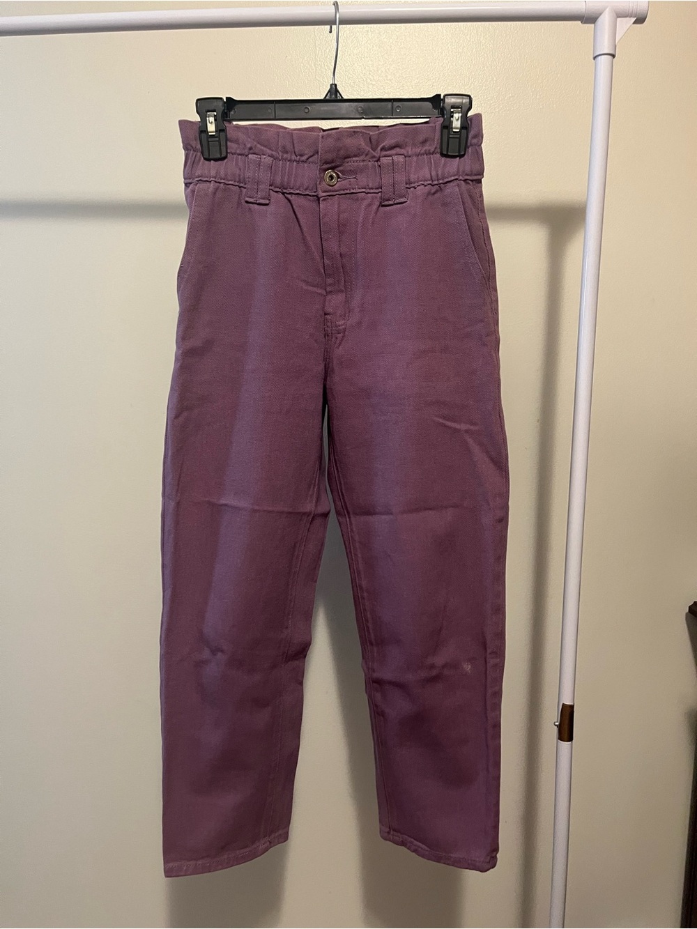 Hot Kiss Purple Paperbag Waist Pants